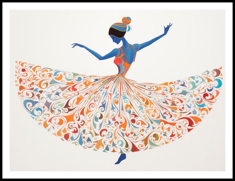 Plakat 100x75cm Wirująca Balerina zdjęcie 3