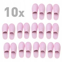 10 PAR Kapcie hotelowe Klapki uniwersalne FROTTE zakryte palce RÓŻOWE SPA