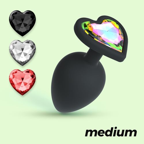 crushious cuore regular anal plug with 4 interchangeable jewels na Arena.pl