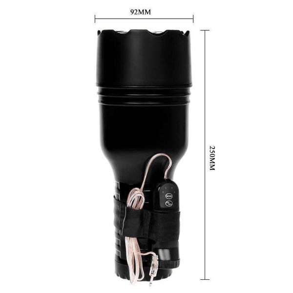 Pochwa Wibrujące Usta Cyber Skóra - Latarka Flashlight zdjęcie 6