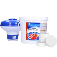 2 x 10w1 multifunkcyjne tabletki do basenu 3kg 200g chlor do basenu + pływa