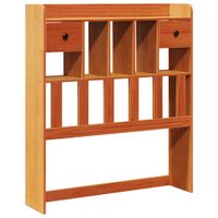 Wezgłowie do łóżka, z półkami, woskowy brąz, 75 cm, sosnowe