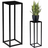 KWIETNIK STOJĄCY METALOWY LOFT INDUSTRIAL STOJAK NA KWIATY CZARNY 60