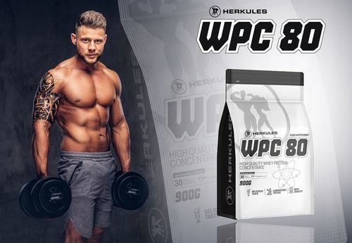 HERKULES WPC 80 900g BIAŁKO SERWATKOWE GLUTAMINA REGENERACJA WHEY PROTEIN na Arena.pl