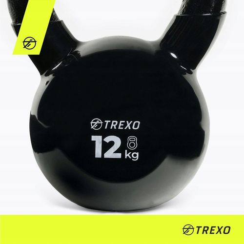 Kettlebell TREXO VKB12 12 kg Oznaczenie wagi Żeliwny Okrągły szeroki uchwyt na Arena.pl
