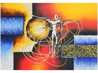 100 70CM OBRAZ PŁÓTNO TAŃCZĄCE POSTACIE PŁÓTNO RAMA