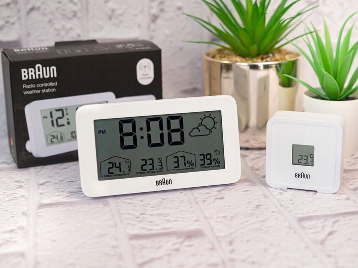 BUDZIK BRAUN BC13WP-DCF ALARM DRZEMKA TERMOMETR zdjęcie 2