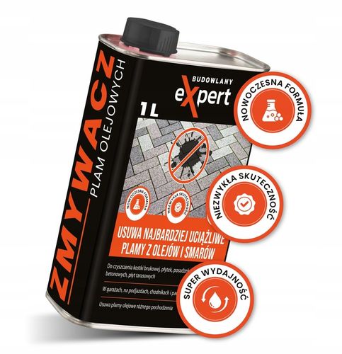 ZMYWACZ USUWANIE DO CIĘŻKICH PLAM OLEJOWYCH Z KOSTKI BRUKOWEJ PREPARAT 1 L na Arena.pl