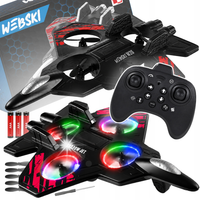 SAMOLOT ZDALNIE STEROWANY PIANKOWY ODRZUTOWIEC PILOT DRON LED OBRÓT 360°