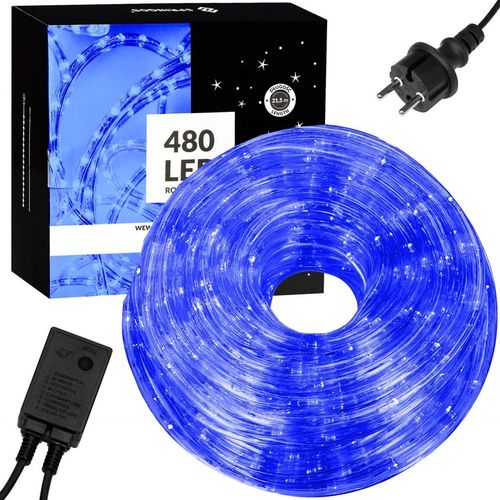 WĄŻ ŚWIETLNY ZEWNĘTRZNY 480 LED LAMPKI CHOINKOWE IP44 20m PROGRAMATOR na Arena.pl