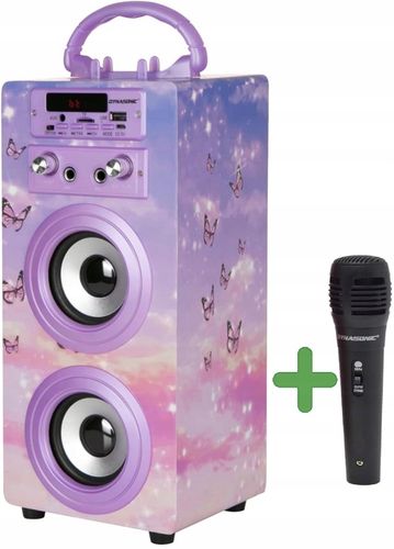 Głośnik przenośny Dynasonic Bluetooth FM AUX USB + Mikrofon na Arena.pl