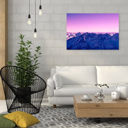 Deco Panel, Fioletowy świt w górach 120x80 na Arena.pl