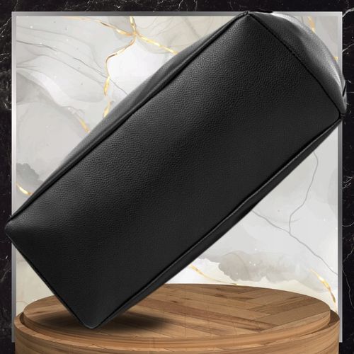 Torebka Damska Skórzana BAD&BAGS Na Ramię Torba Shopperka Czarna Pojemna na Arena.pl