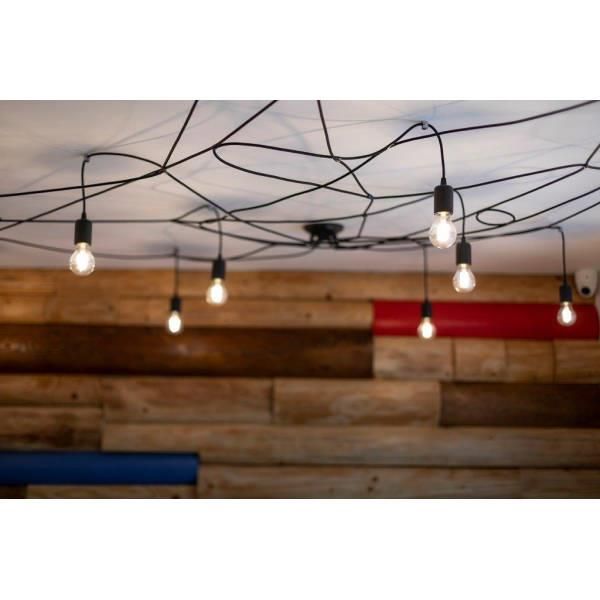 LAMPA wisząca SL.0371 OPRAWA pająk ZWIS kable przewody loft czarna zdjęcie 4