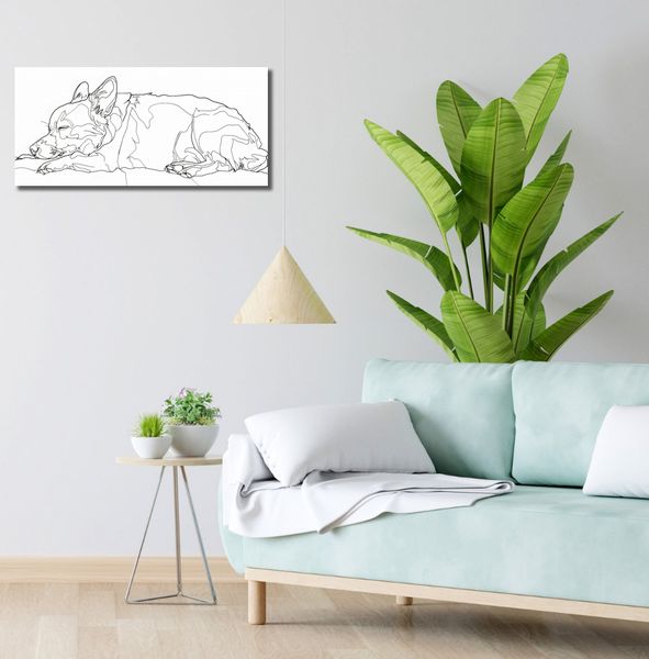 Obraz 70x30cm Śpiący Psiak zdjęcie 2