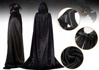 PELERYNA NA HALLOWEEN KOSTIUM WAMPIR Śmierć Długa z Kapturem Uniwersalna