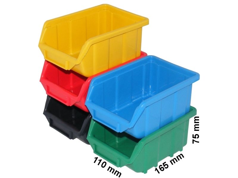 5 X POJEMNIK magazynowy ECOBOX + listwa metalowa zdjęcie 3