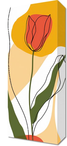 Obraz 20x50cm Przerysowany Tulipan zdjęcie 1