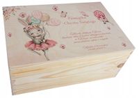 DUŻE PERSONALIZOWANE PUDEŁKO WSPOMNIEŃ 40x30 CM DZIECKO CHRZEST