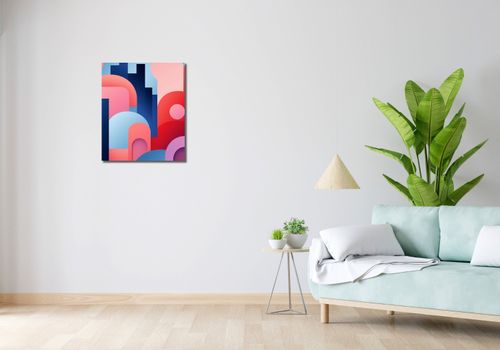 Obraz 50x60cm Miasto Kolorów na Arena.pl