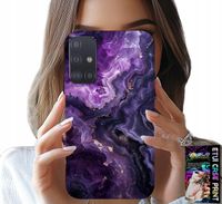ETUI DO SAMSUNG GALAXY M31S - FIOLETOWY MARMUREK MODNE KOBIECE + SZKŁO