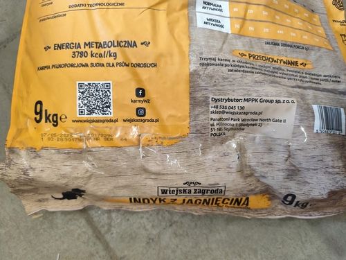 Wiejska Zagroda Karma sucha dla psa INDYK z JAGNIĘCINĄ Średnie rasy M 9kg na Arena.pl