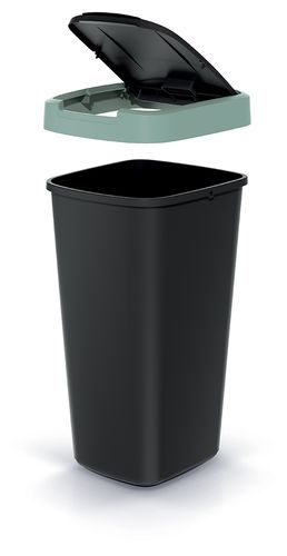Kosz na śmieci 25L COMPACTA Q jasny zielony | Czarny na Arena.pl