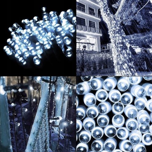 światełka lampki wewnętrzne/zewnętrzne 100 led białe lamp01b na Arena.pl