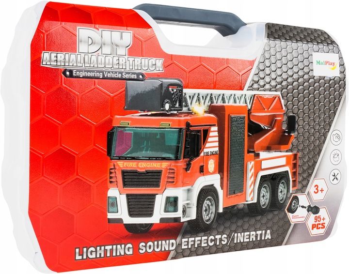 WÓŻ STRAŻACKI AUTO DO MONTAŻU STRAŻ POŻARNA 95 EL ŚWIATŁO DŹWIĘK WALIZKA zdjęcie 7