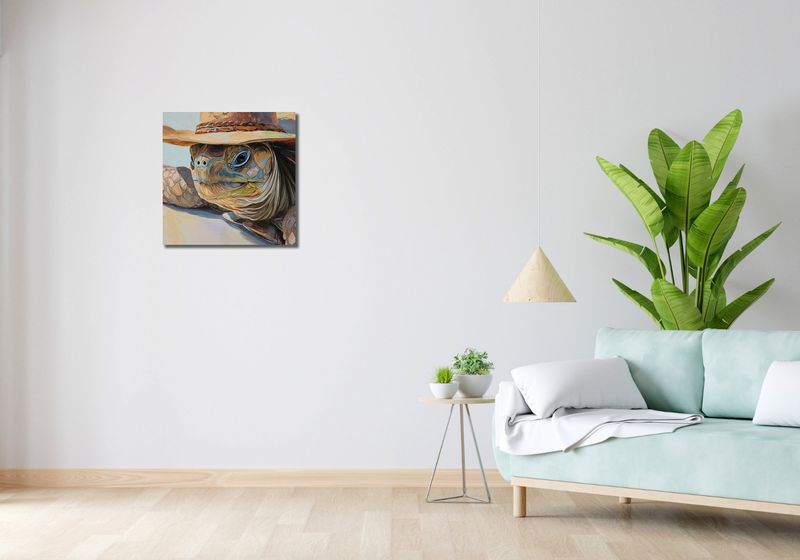 Obraz 50x50cm Żółwi Kapelusznik zdjęcie 2