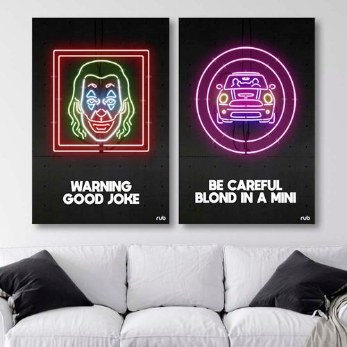 Obraz na płótnie – Canvas, Neony Joker 40x60 na Arena.pl