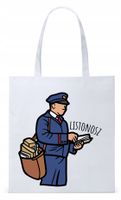 Dla Listonosza Prezent Torba Eco Biała Shopper Z Nadrukiem Ze Zdjęciem