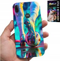 ETUI DO MOTOROLA MOTO E6 PLUS - PIŁKA NOŻNA FOOTBALL PIŁKARZE + SZKŁO