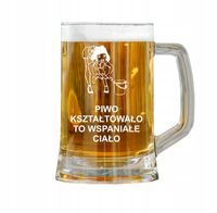 duży KUFEL do Piwa na PREZENT z GRAWEREM napisem