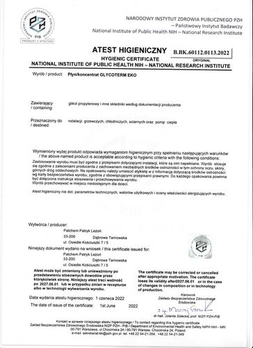 GLIKOL PROPYLENOWY PŁYN SOLARNY -35C 10L EKO NIEZAMARZAJCY EKOLOGICZNY na Arena.pl