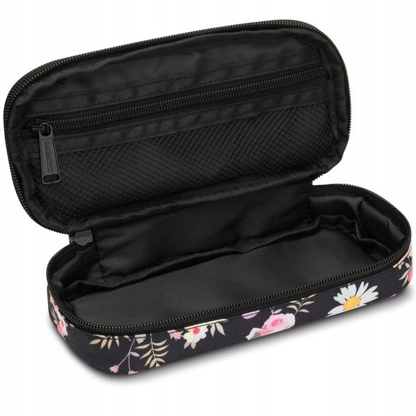 Piórnik dwukomorowy w kwiaty saszetka do szkoły dwie komory pojemny ZAGATTO zdjęcie 5