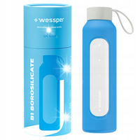 Szklana butelka na wodę 0,5l Wessper Borosilicate WES260-500-OC motywacyjna