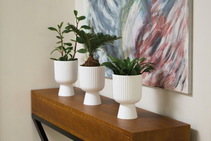 2x Doniczka okrągła Keli Mika 30 i 40 Donica na nóżce Kwietnik zdjęcie 7