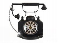 ZEGAR METALOWY STOJĄCY TELEFON RETRO STYL VINTAGE LOFT PREZENT DEKORACJA