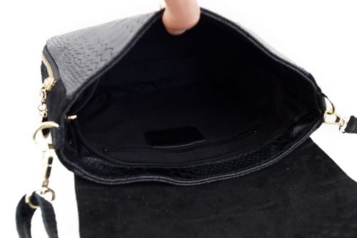 VERA PELLE torebka damska zamszowa listonoszka z paskiem V290 pomarańczowa na Arena.pl