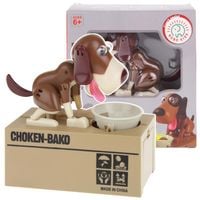 Skarbonka Interaktywna Automat Pies Piesek Zjada Monety Sejf - Kremowy