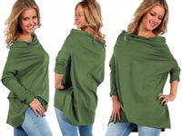 M295 bawełniana BLUZKA NARZUTKA OVERSIZE