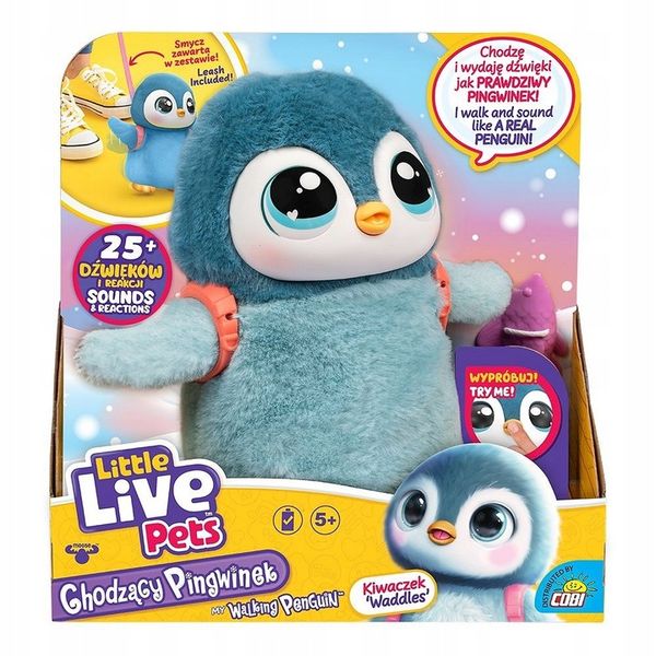 LITTLE LIVE PETS PINGWINEK CHODZĄCY COBI PINGWIN NIEBIESKI zdjęcie 2