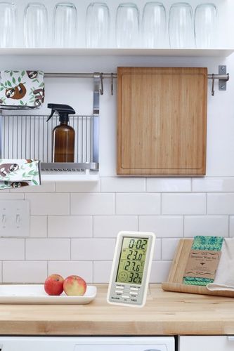 STACJA POGODOWA POGODY LCD TERMOMETR HIGROMETR ZEGAR MAGNES BATERIA na Arena.pl