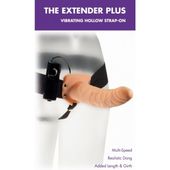 Długa Męska Proteza Penisa Z Wibracją - The Extender Plus Vibrating Strap-On