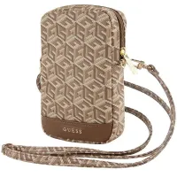 guess torebka guwbzpgcspgwbrązowy/brown zip gcube bottom stripe