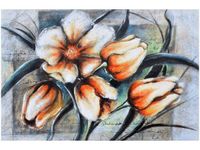 60X40CM OBRAZ NIESAMOWITE PASTELOWE KWIATY