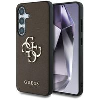 Etui Guess Grained Big 4G Logo Small do Samsung Galaxy S25 brązowy