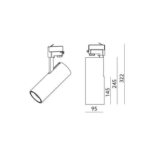 reflektor szynowy led nextrack nt4 38w 3000k 24° czarny na Arena.pl