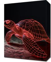 Obraz 30x40cm Neonowy Żółw
